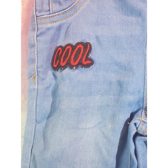Wonderkids Emoji Patch Jeans Size 5T Toddler Girls Elastic Waist - Picture 3 of 9